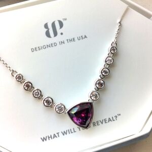 Bomb party OG april 2024 necklace amethyst rhodium plating a moment's gaze